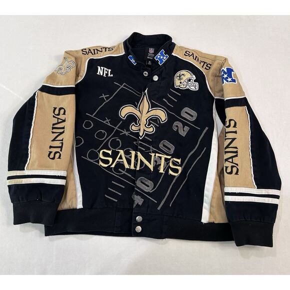 Vintage NFL Heavy Bomber New Orleans Saints Football Kids XL 14 Jacket